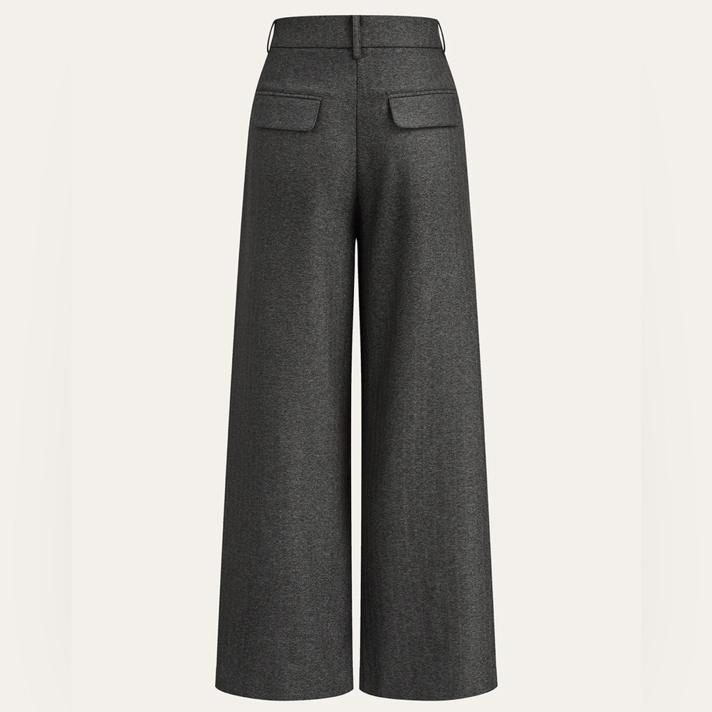 Commense High-Waisted Button-Front Wide-Leg Pants - Picture 2 of 4